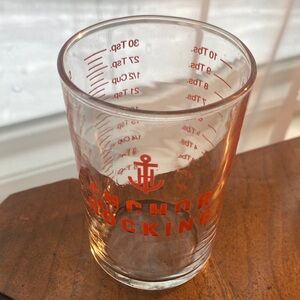 Anchor Hocking vintage Clear Measuring Glass with Red Markings